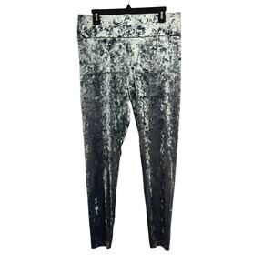 LOU & GREY  Woman’s Crushed Velour Leggings  Dusty Blue   L  NWT